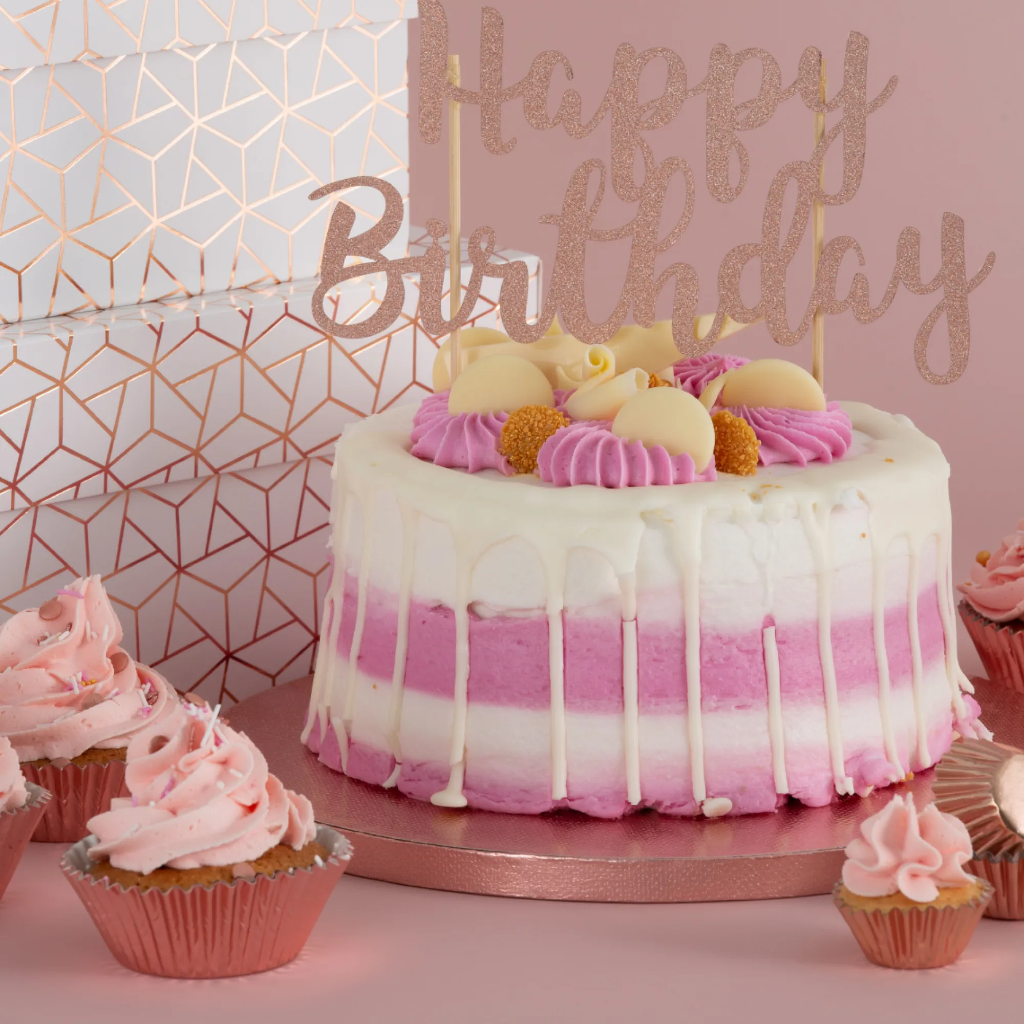 Cake Drums & Boards>Mason Cash 14" (35cm) 12mm Rose Gold Cake Drum