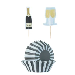 Cupcake Cases & Toppers>Mason Cash 48 Prosecco Cupcake Case & Toppers
