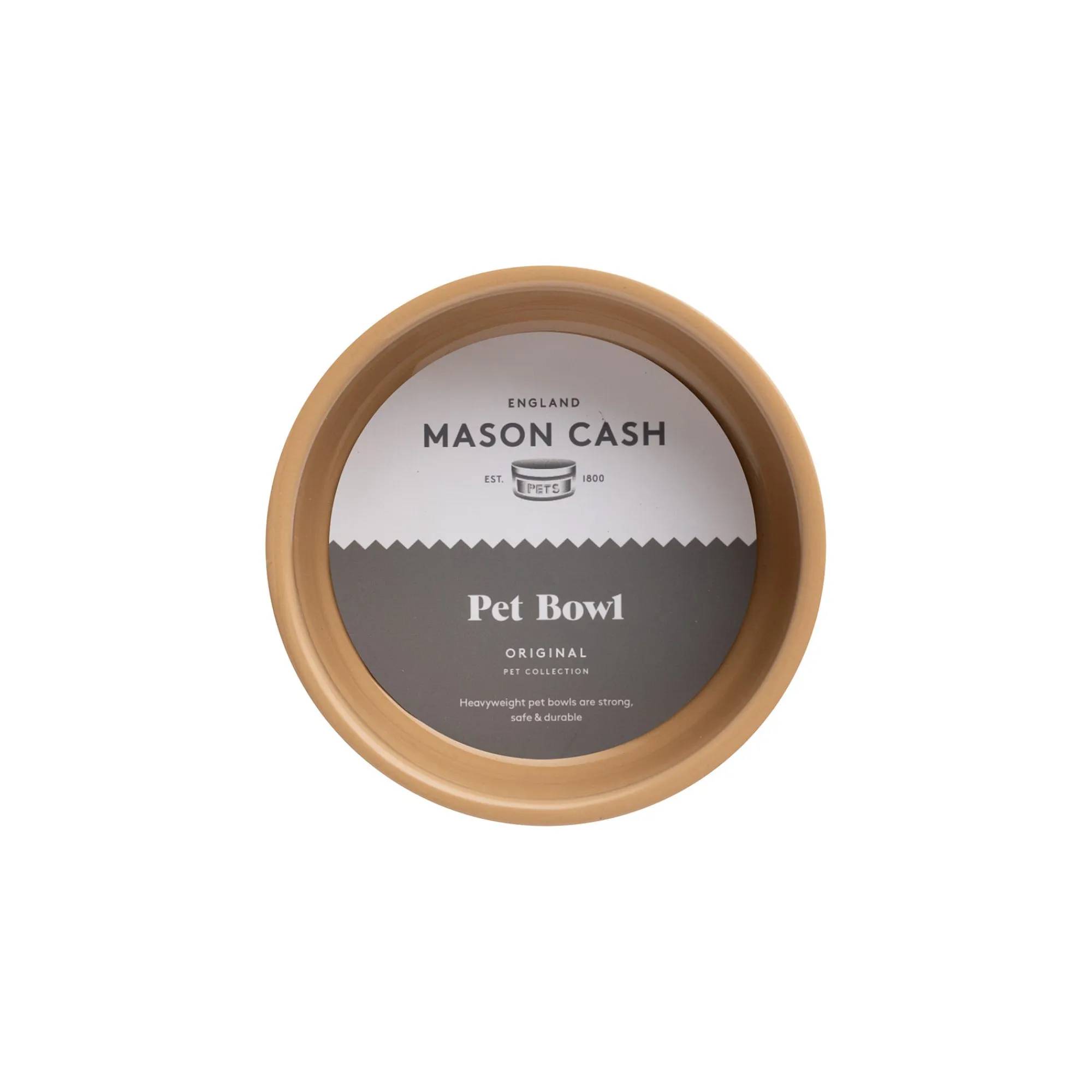Cane Pet Bowls>Mason Cash Cane Lettered Cat Bowl 13cm