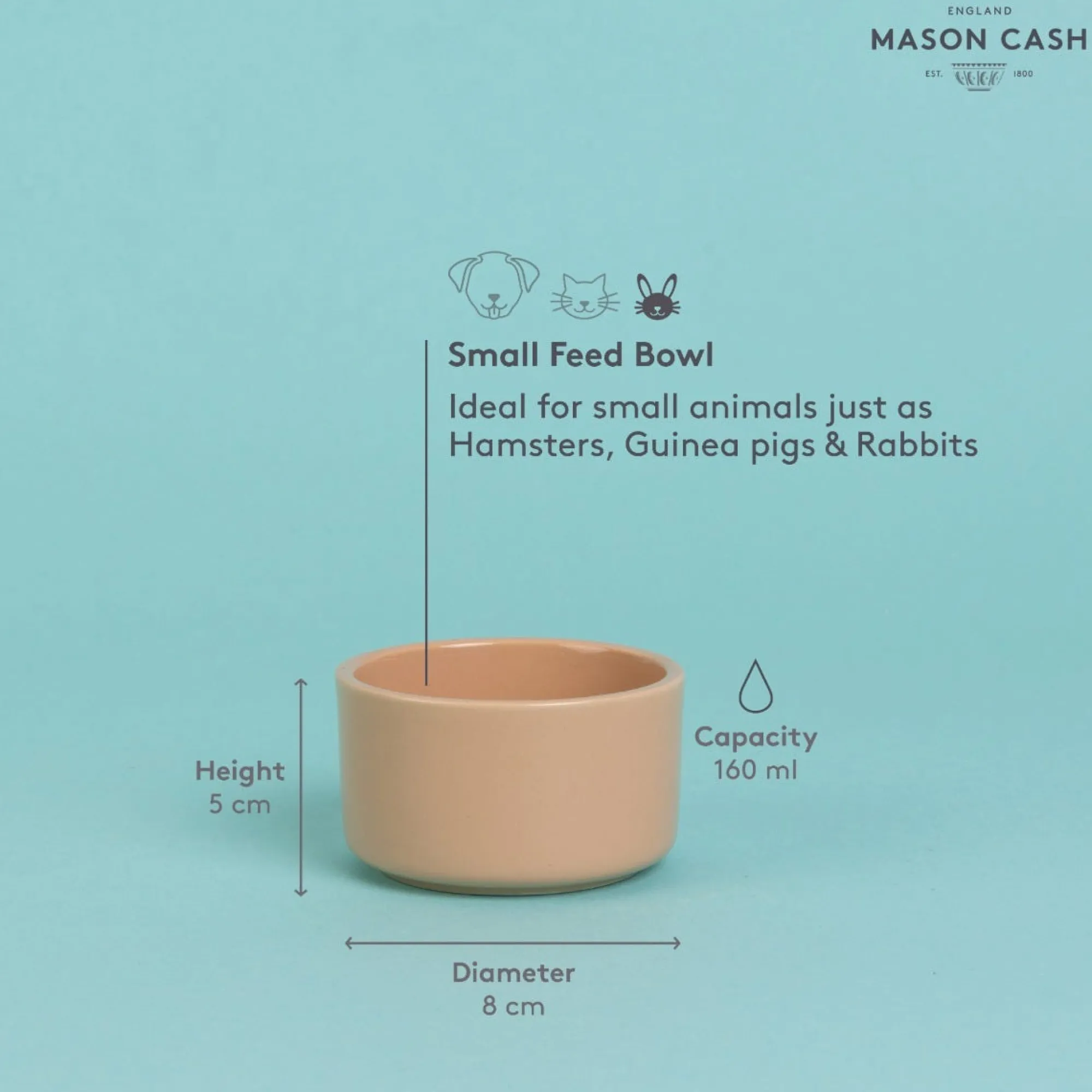 Cane Pet Bowls|Small Animal Bowls>Mason Cash Cane Small Pet Bowl 8cm
