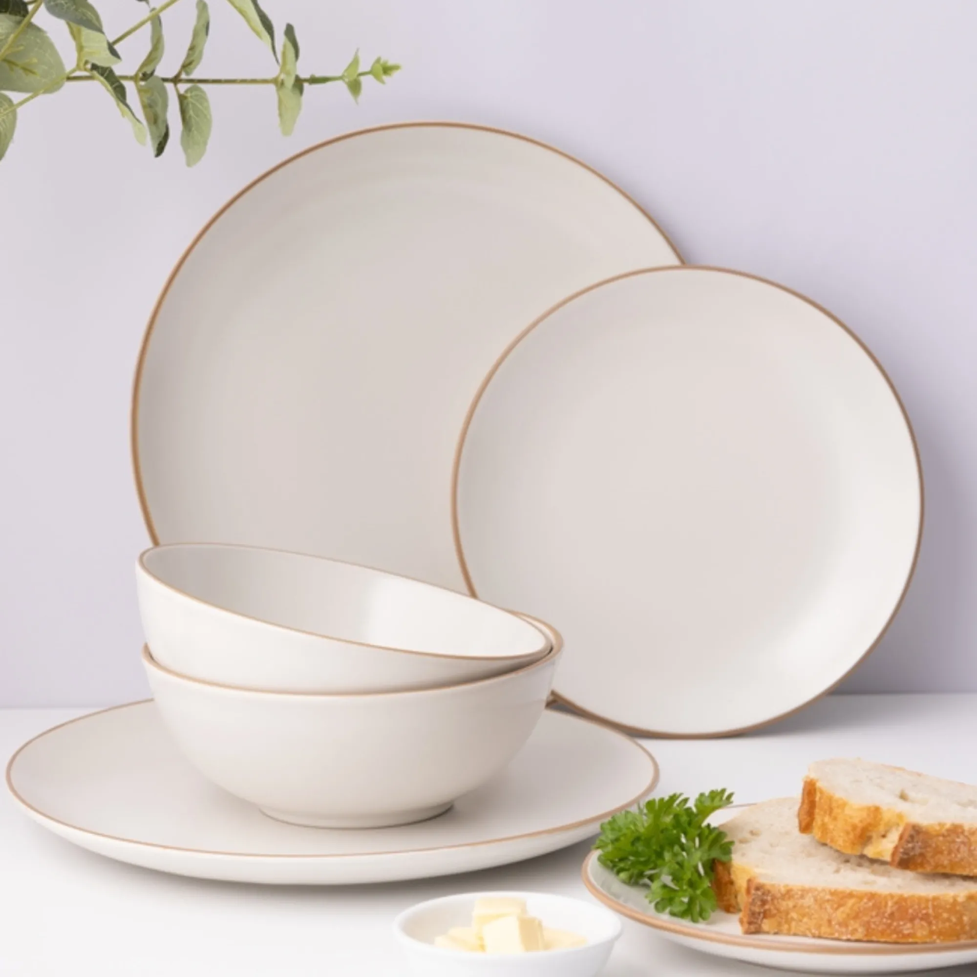 Dinner Sets>Mason Cash Classic Collection Cream 12 Piece Dinner Set
