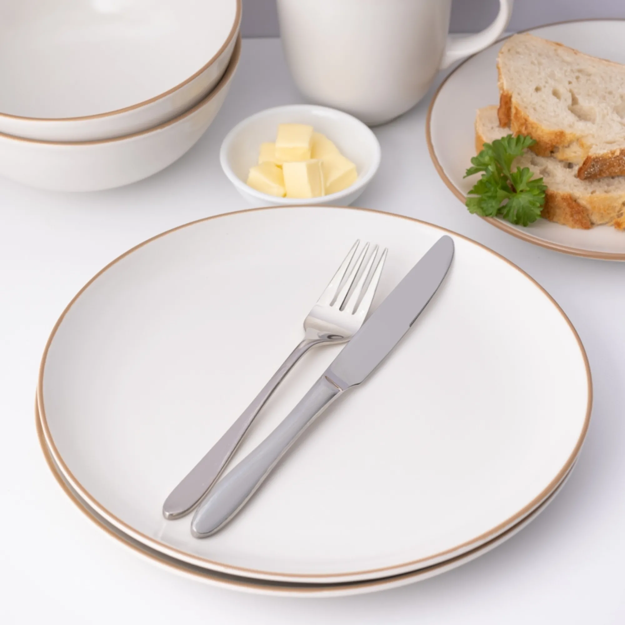 Dinner Sets>Mason Cash Classic Collection Cream 12 Piece Dinner Set