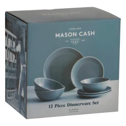 Dinner Sets>Mason Cash Classic Collection Grey 12 Piece Dinner Set