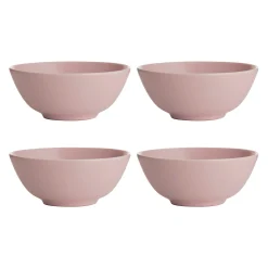 Bowls>Mason Cash Classic Collection Set Of 4 Pink Bowls 17cm