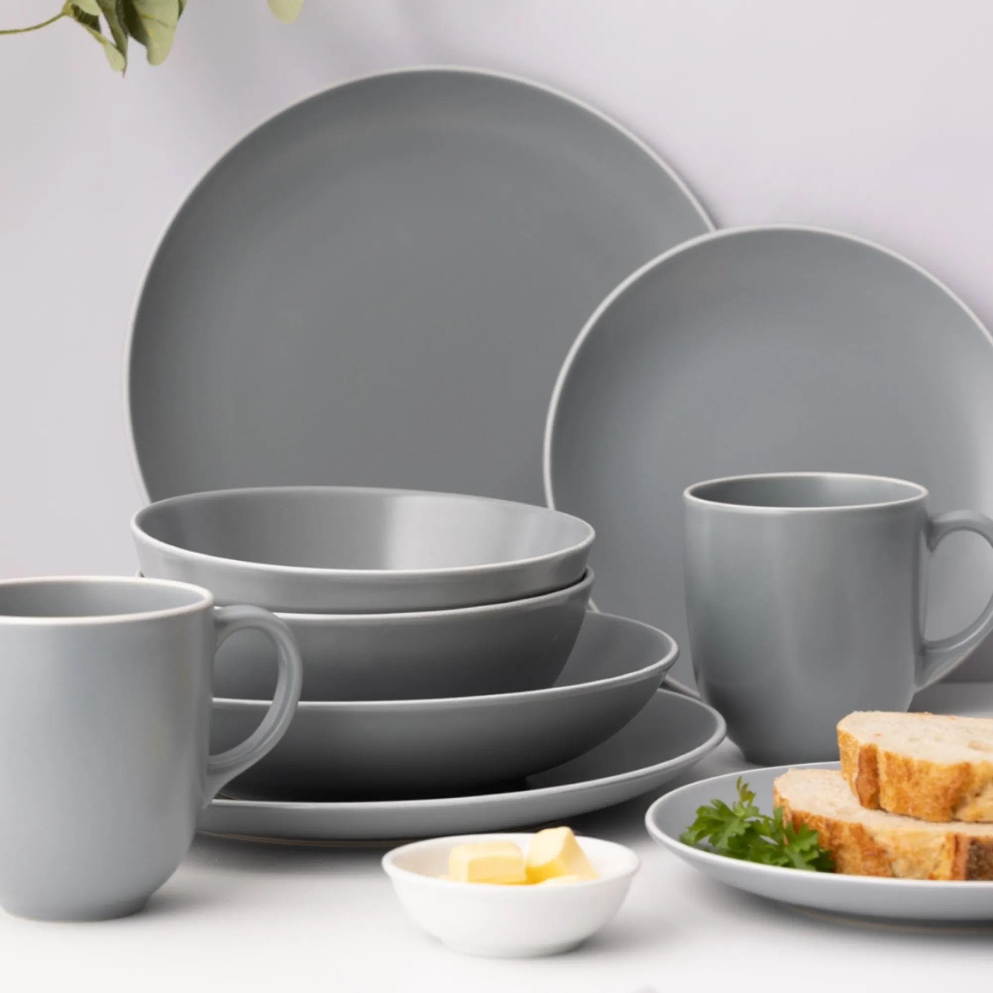 Bowls>Mason Cash Classic Collection Set Of 4 Grey Pasta Bowls