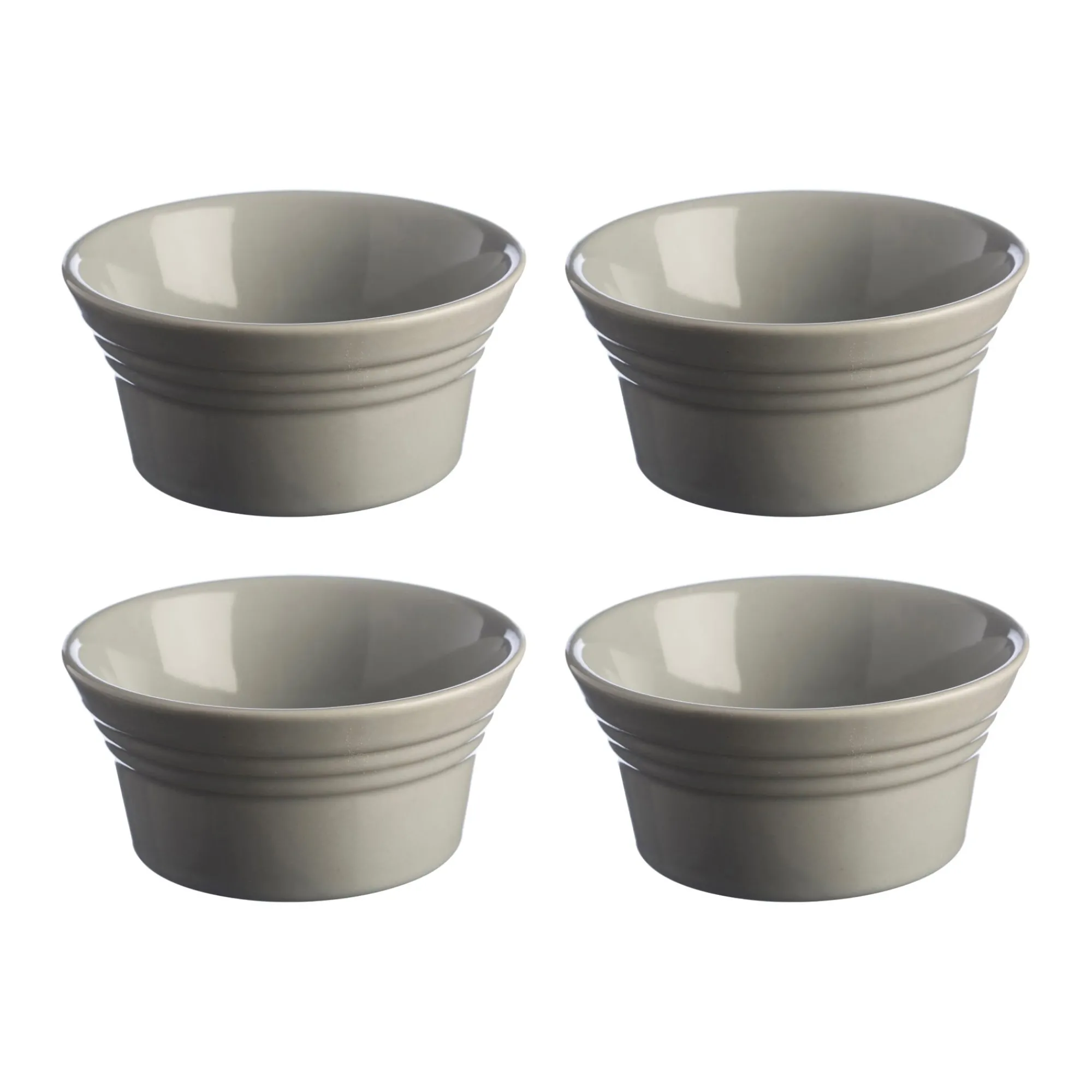 Ramekins>Mason Cash Classic Kitchen Set Of 4 Grey Ramekins 9.5cm