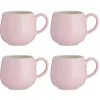 Mugs>Mason Cash Embossed Honeycomb Set Of 4 Pink Mugs 350ml