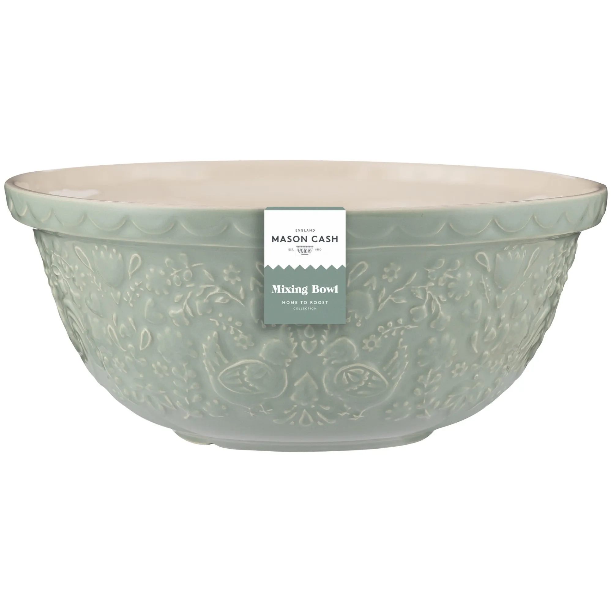 Home To Roost Mixing Bowls>Mason Cash Home To Roost S12 Green Mixing Bowl 29cm