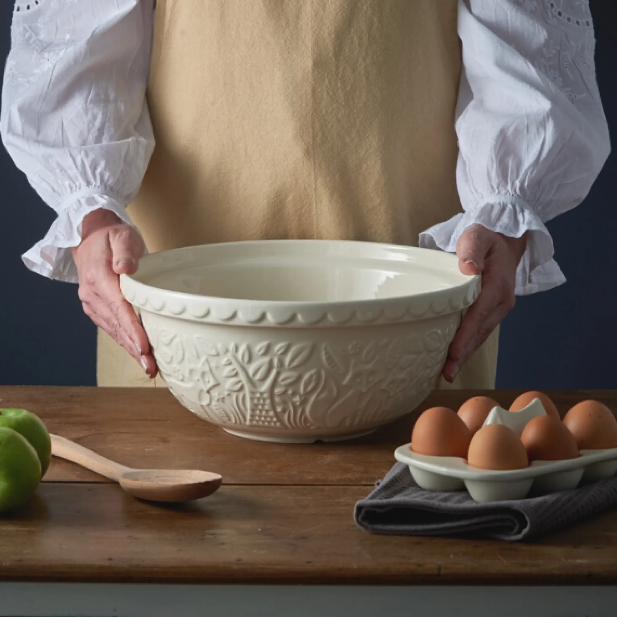 In The Forest Mixing Bowls>Mason Cash In The Forest S12 Cream Fox Mixing Bowl 29cm