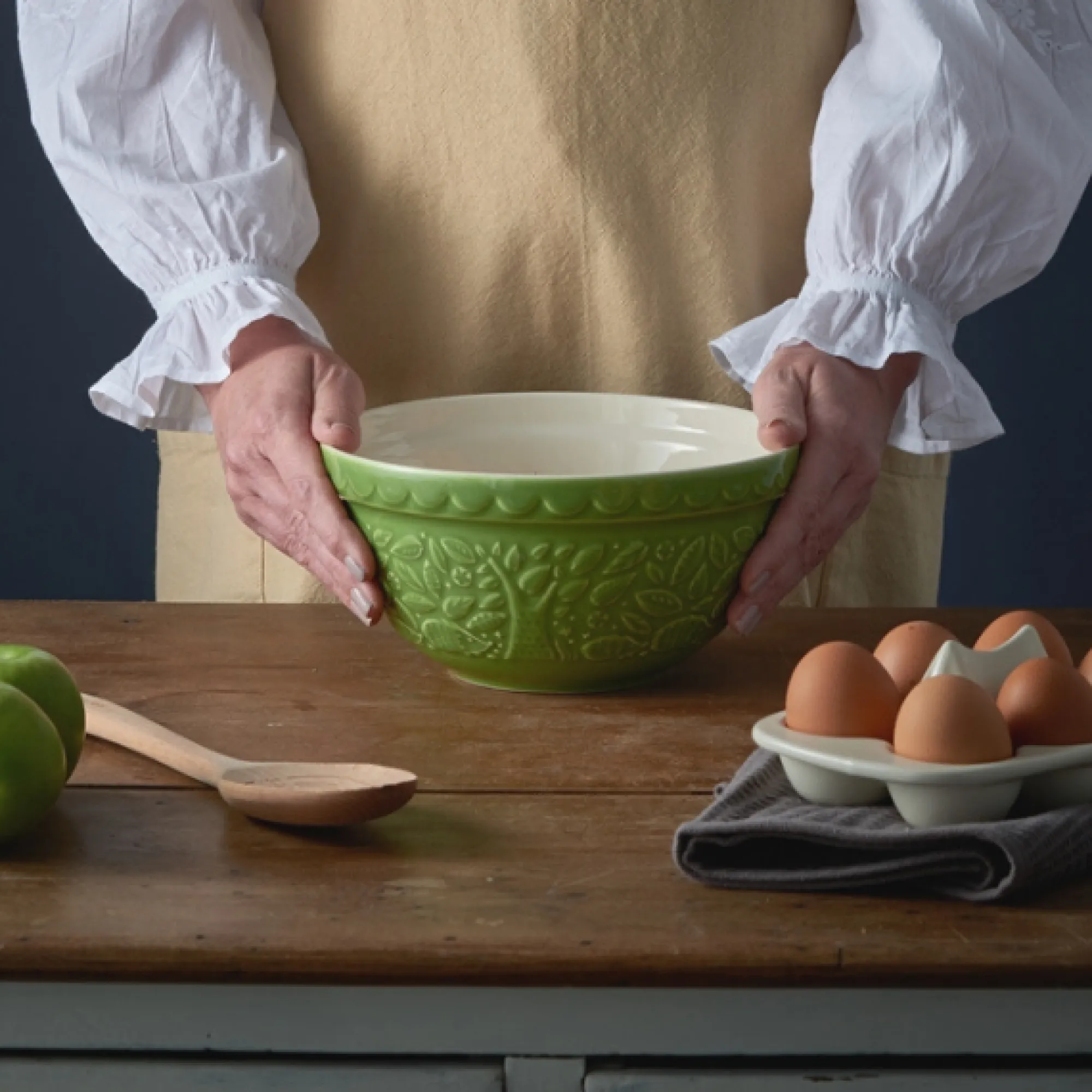 In The Forest Mixing Bowls>Mason Cash In The Forest S30 Green Hedgehog Mix Bwl 21cm