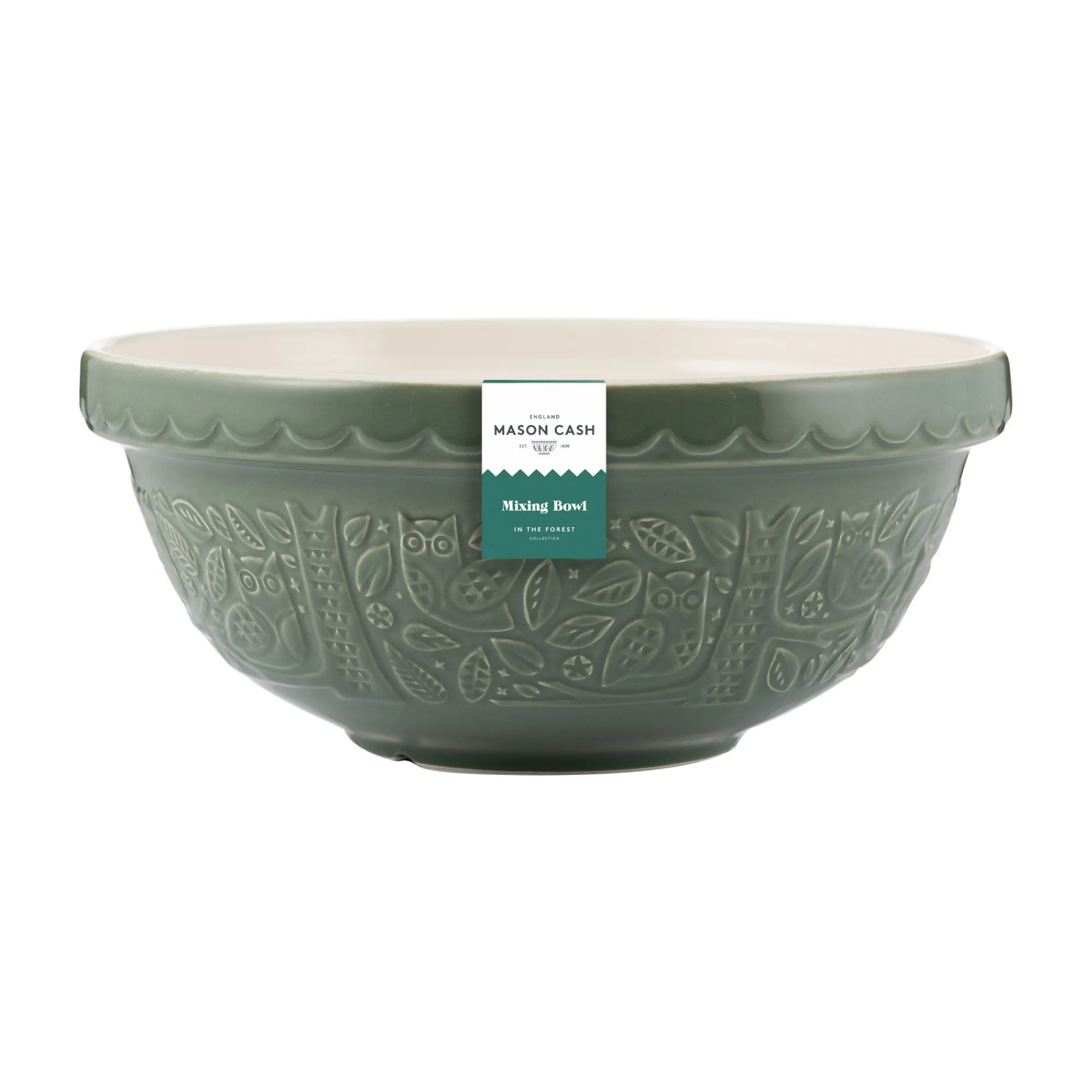 In The Forest Mixing Bowls>Mason Cash In The Forest S18 Green Owl Mixing Bowl 26cm