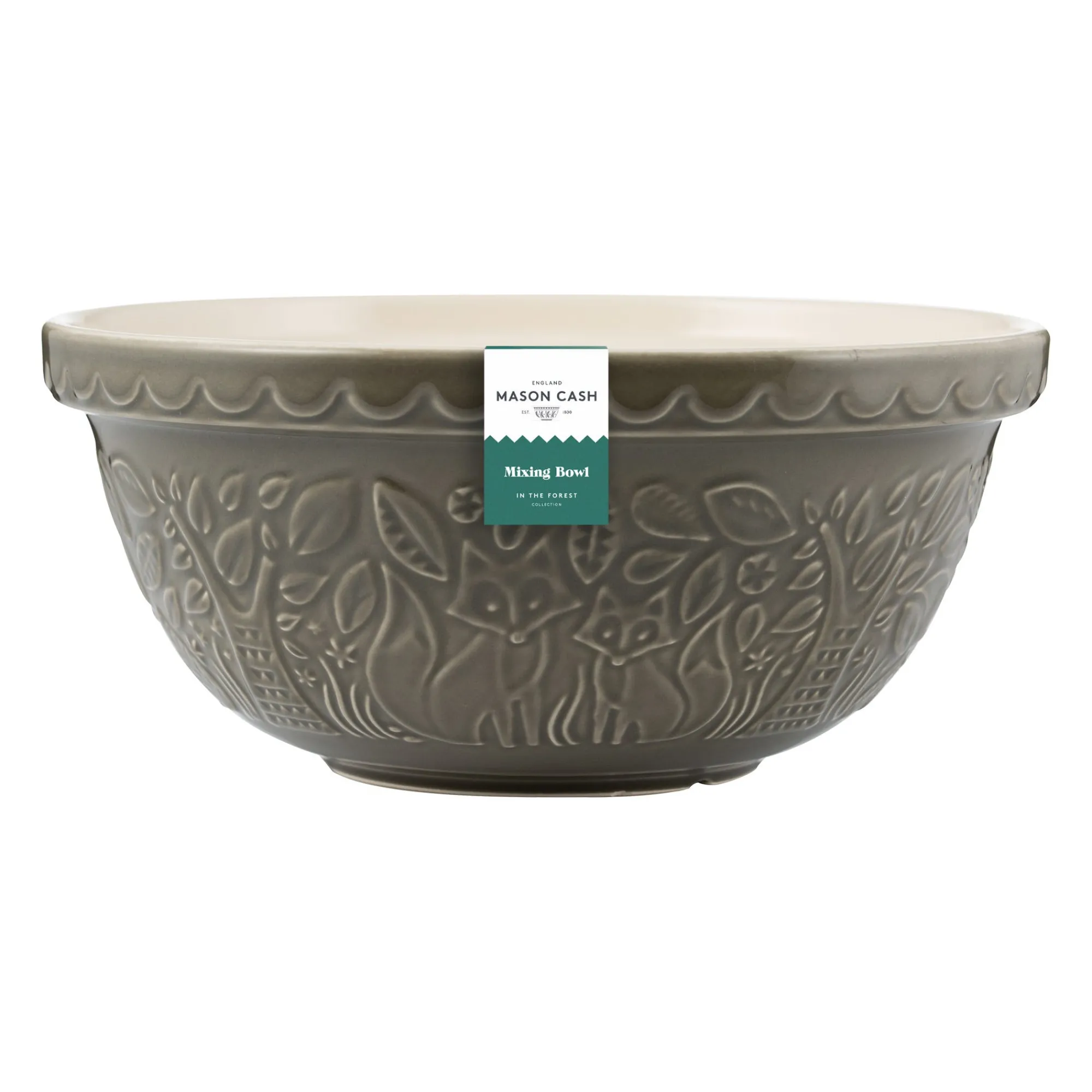 In The Forest Mixing Bowls>Mason Cash In The Forest S12 Grey Fox Mixing Bowl 29cm