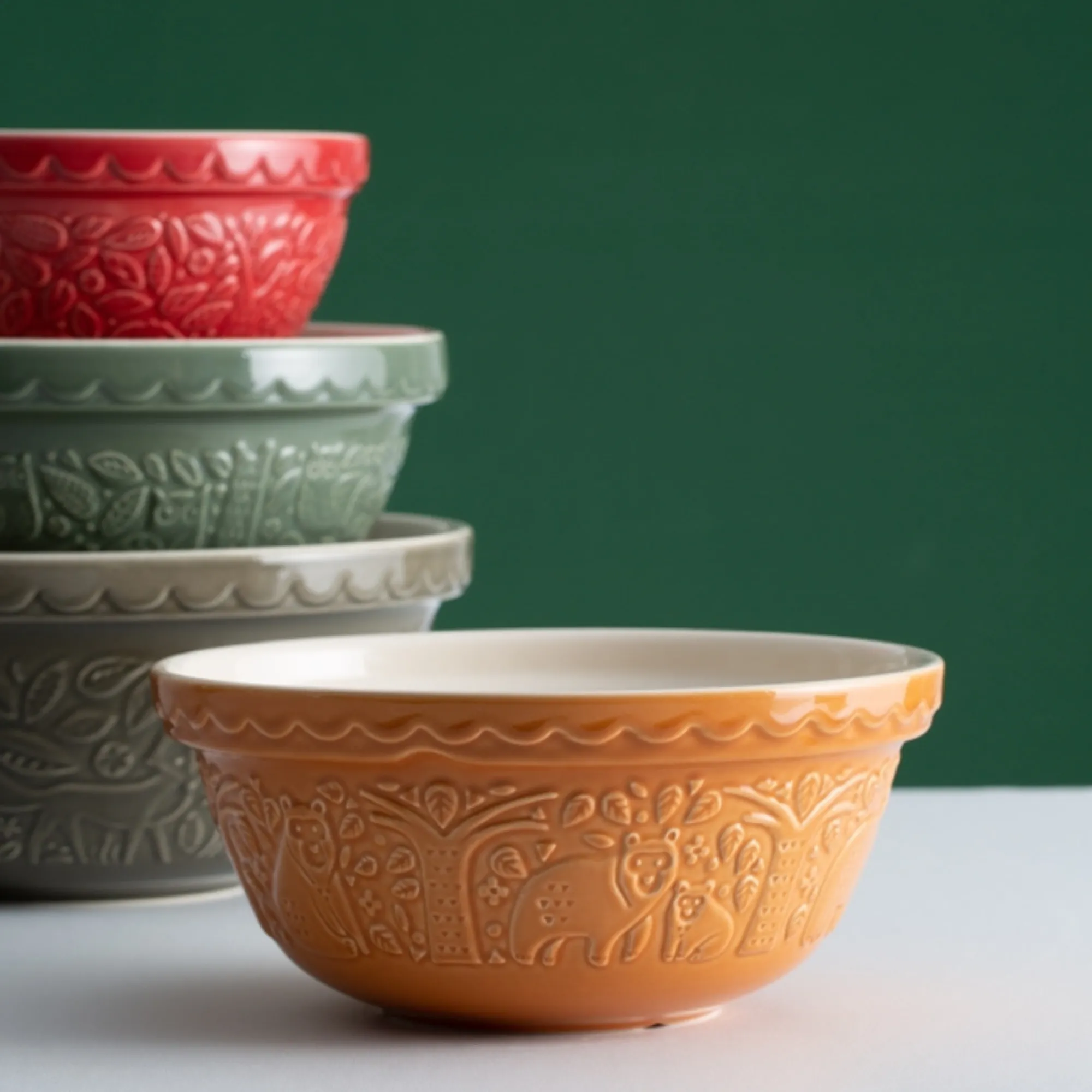 In The Forest Mixing Bowls>Mason Cash In The Forest S24 Ochre Bear Mixing Bowl 24cm