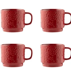 Mugs>Mason Cash In The Forest Set Of 4 Red Mugs 300ml