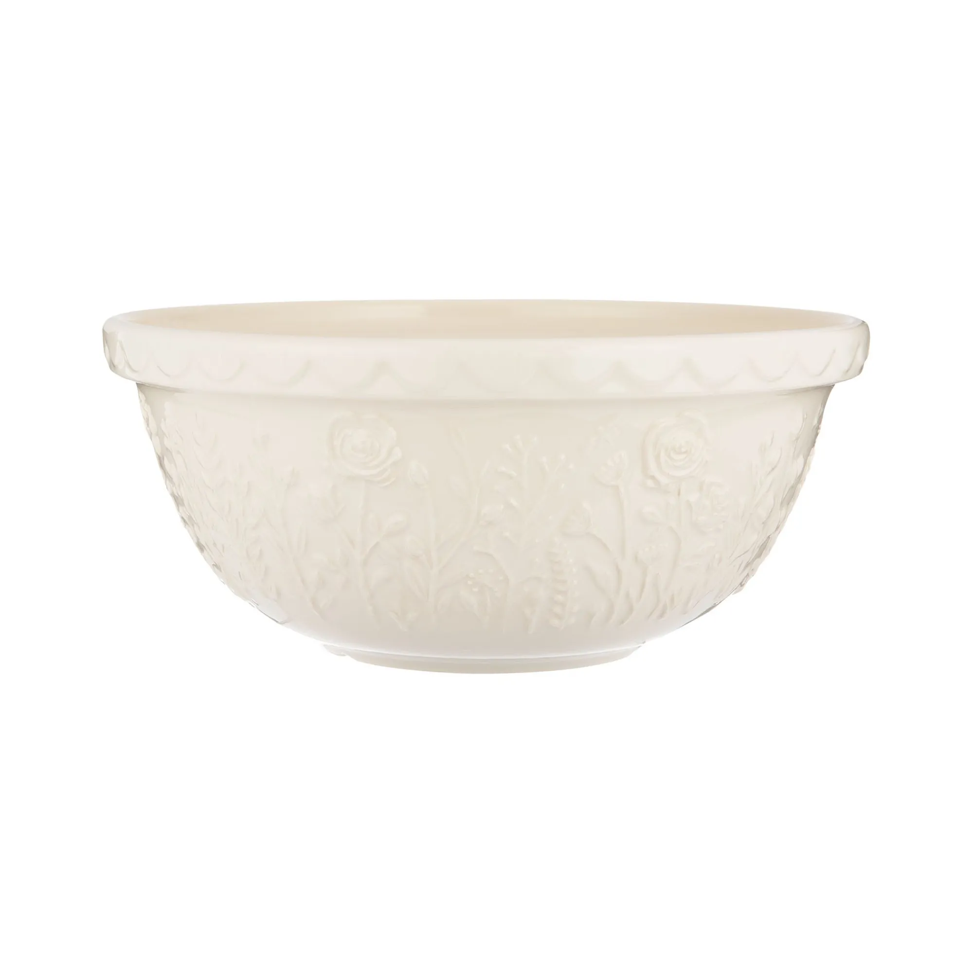 In The Meadow Mixing Bowls>Mason Cash In The Meadow S12 Cream Rose Mixing Bowl 29cm