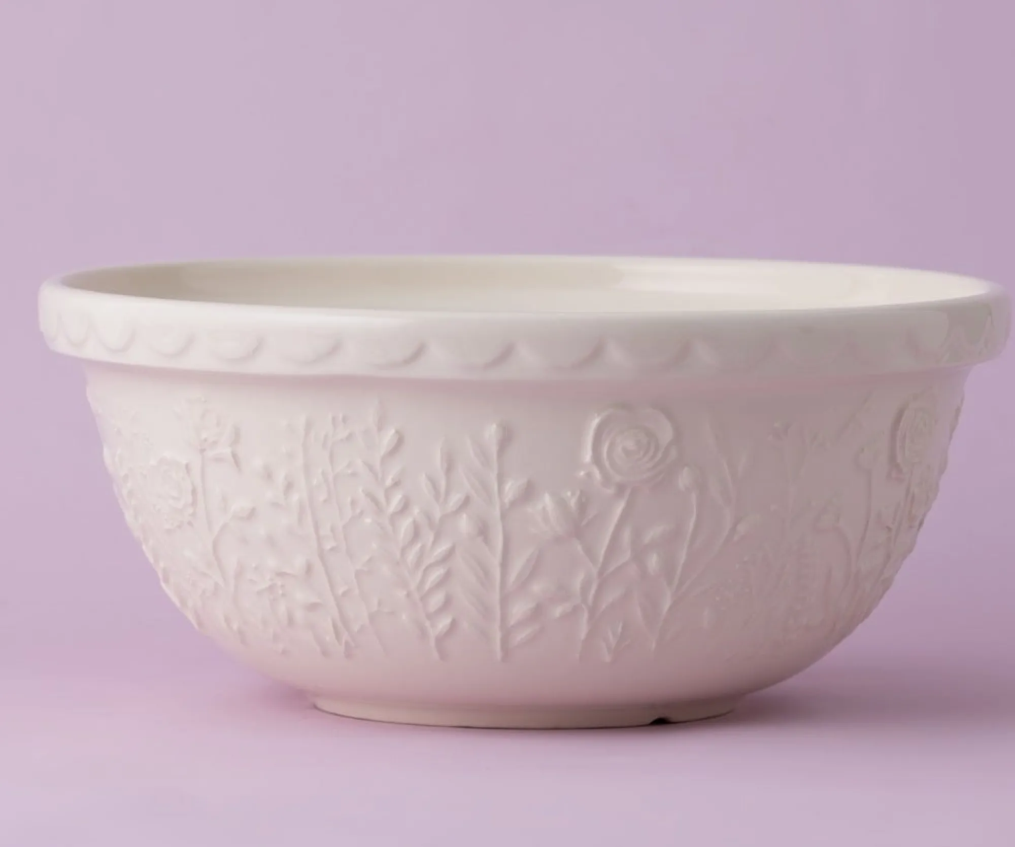 In The Meadow Mixing Bowls>Mason Cash In The Meadow S12 Cream Rose Mixing Bowl 29cm