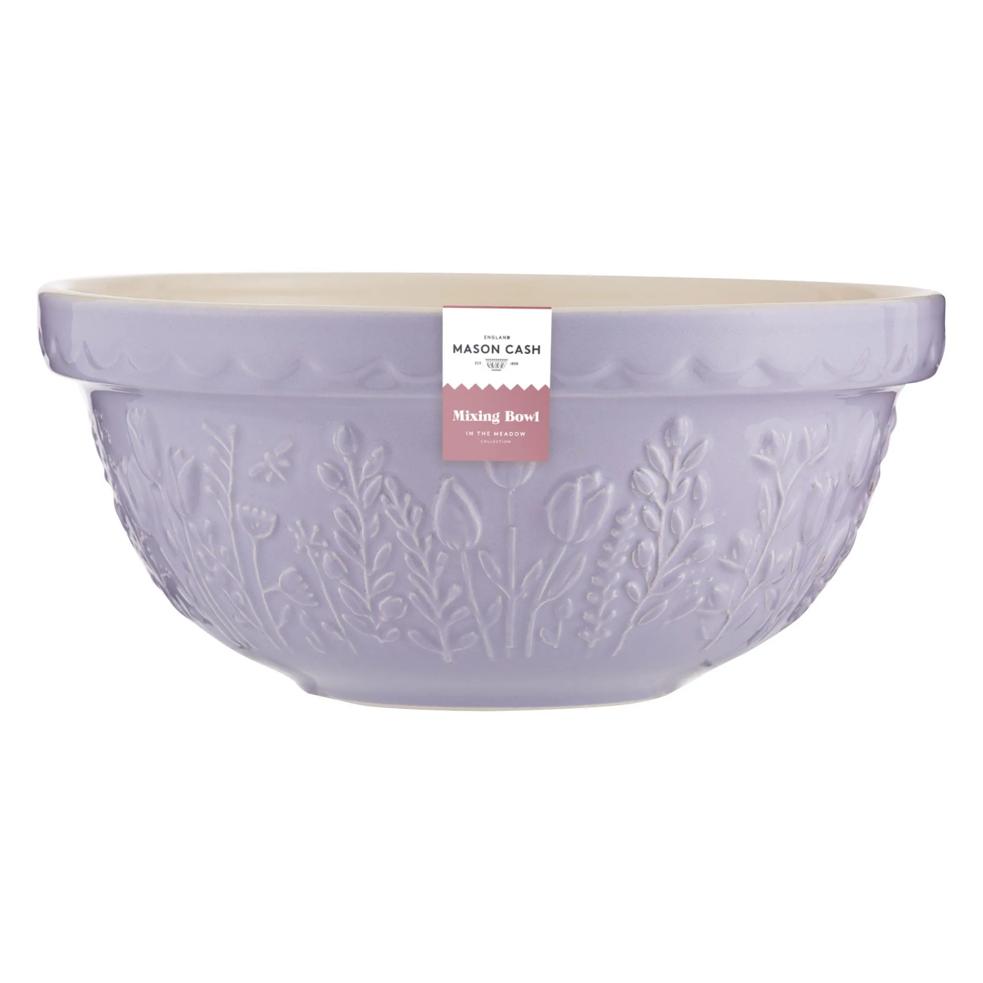 In The Meadow Mixing Bowls>Mason Cash In The Meadow S24 Tulip Lilac Mix Bowl 24cm