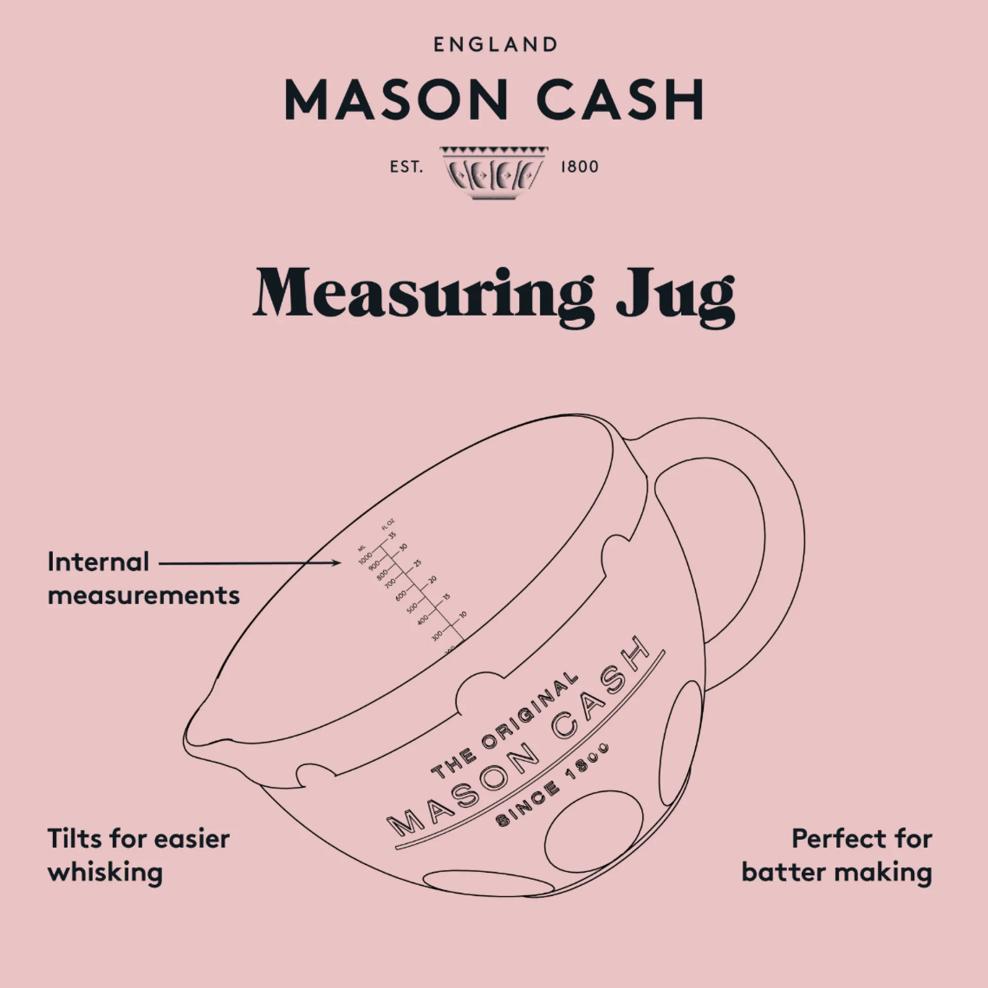 Measuring Jugs & Spoons>Mason Cash Innovative Kitchen 1 Litre Measuring Jug