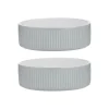 Decorated Pet Bowls|Dog Bowls>Mason Cash Linear Grey Set Of 2 Pet Bowls 13x4cm