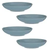 Bowls>Mason Cash Linear Set Of 4 Blue Pasta Bowls