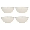 Bowls>Mason Cash Linear Set Of 4 White Cereal Bowls