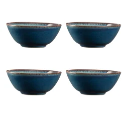 Bowls>Mason Cash Reactive Blue Set Of 4 Bowls 16.5cm