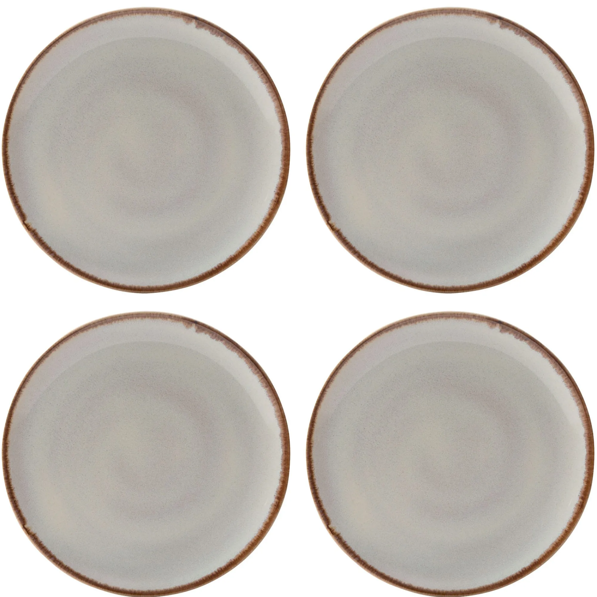 Plates>Mason Cash Reactive Cream Set Of 4 Dinner Plates