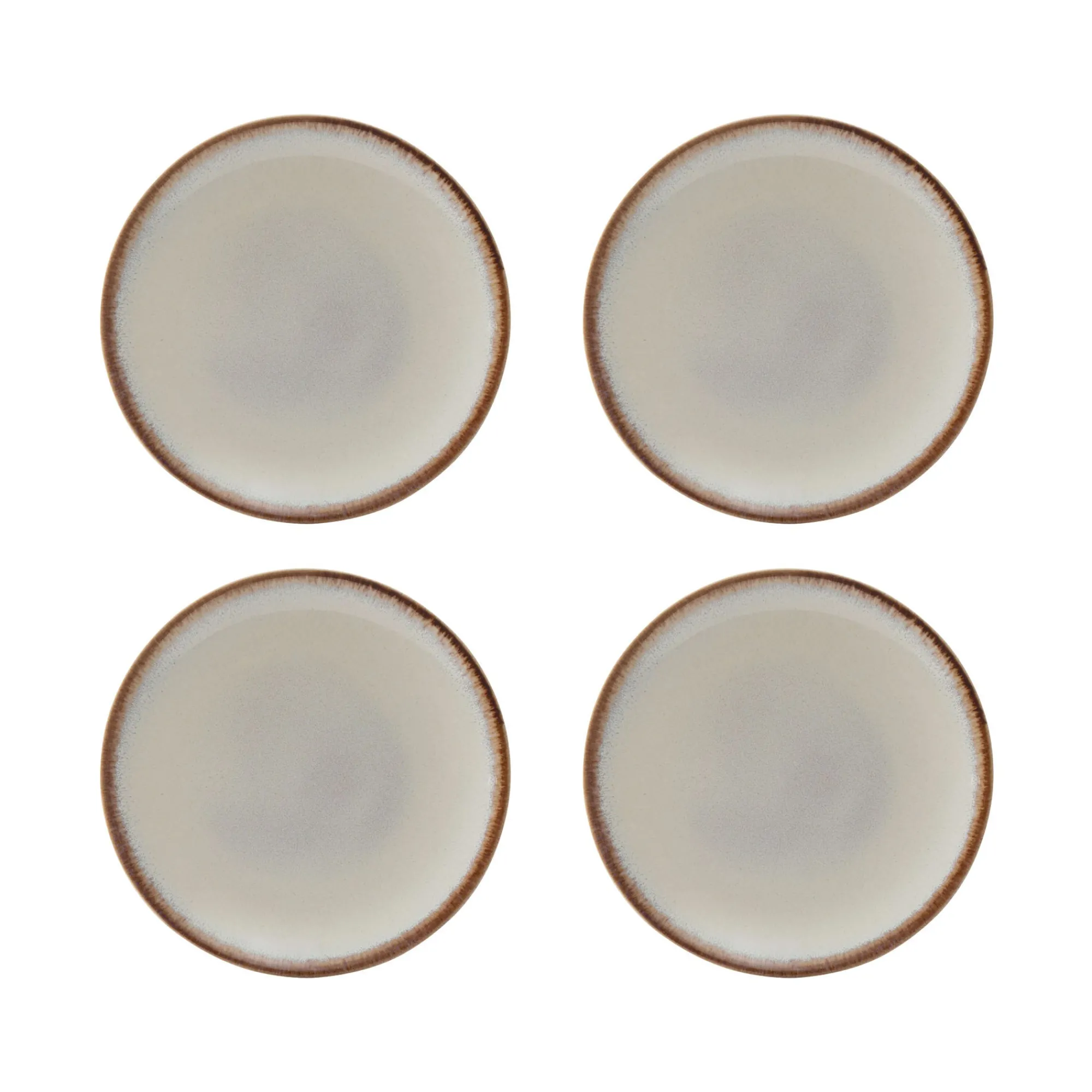 Plates>Mason Cash Reactive Cream Set Of 4 Side Plates