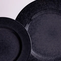 Plates>Mason Cash Reactive Linear Black Set Of 4 Dinner Plates