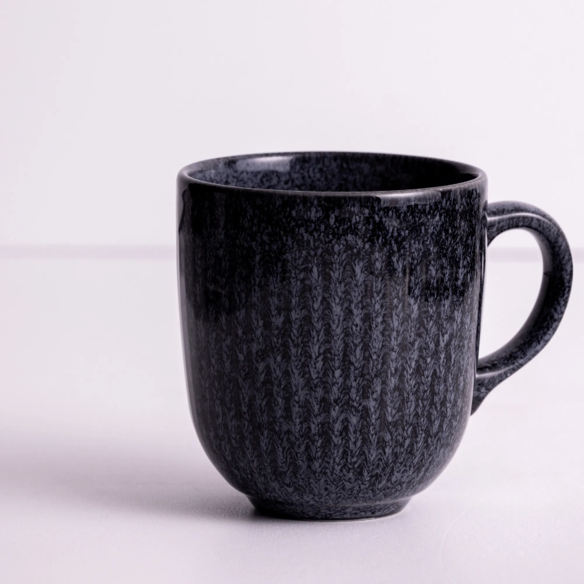 Mugs>Mason Cash Reactive Linear Set Of 4 Black Mugs