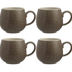 Mugs>Mason Cash Reactive Set Of 4 Charcoal Mugs 350ml