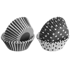 Cupcake Cases & Toppers>Mason Cash Set Of 100 Mixed Monochrome Cupcake Cases