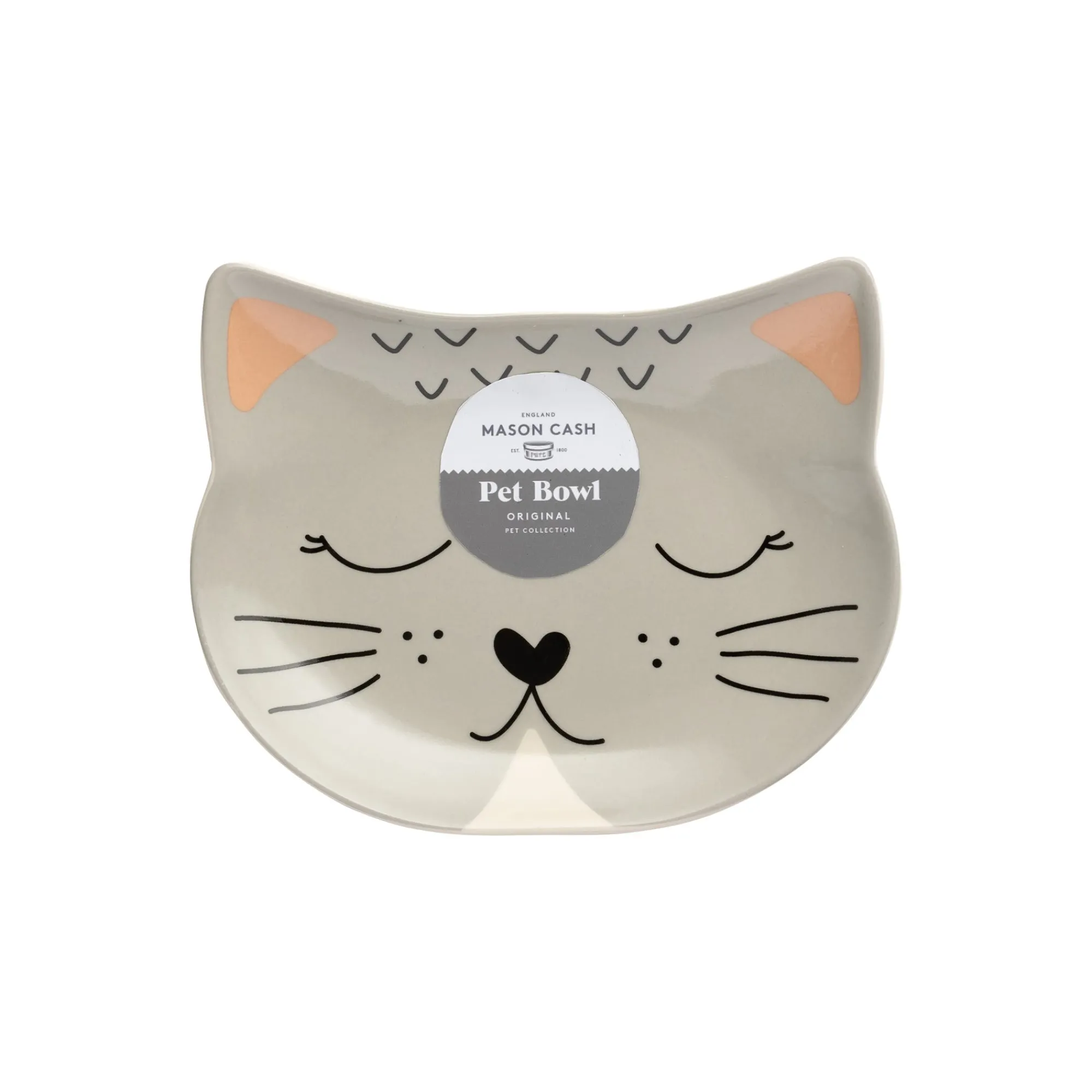 Decorated Pet Bowls|Cat Bowls>Mason Cash Smokey Cat Bowl 16x13cm