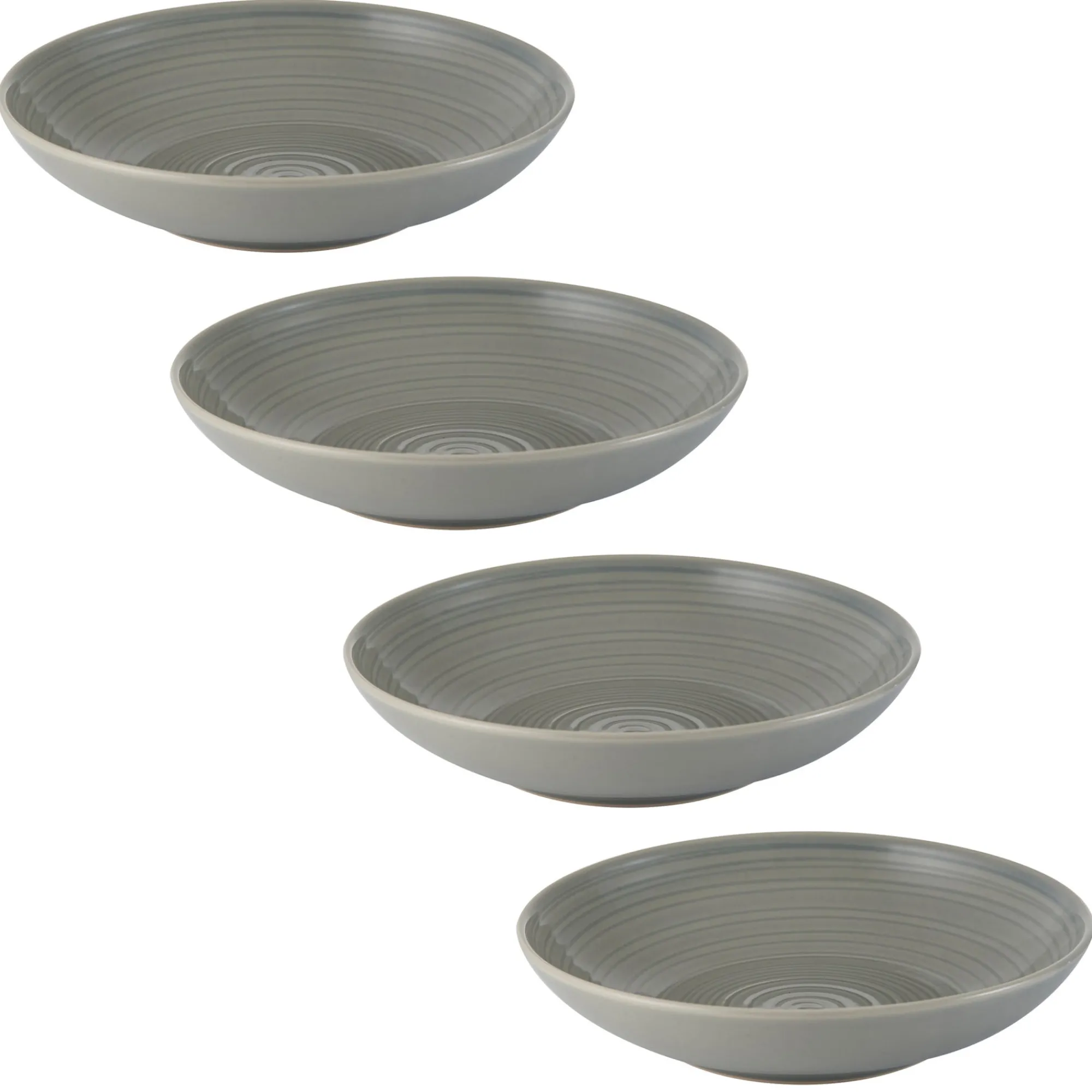 Bowls>Mason Cash William Mason Set Of 4 Grey Pasta Bowls