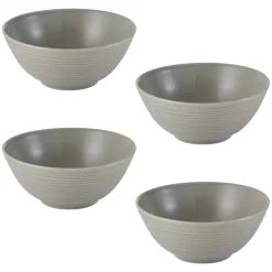 Bowls>Mason Cash William Mason Set Of 4 Grey Soup/Cereal Bowls