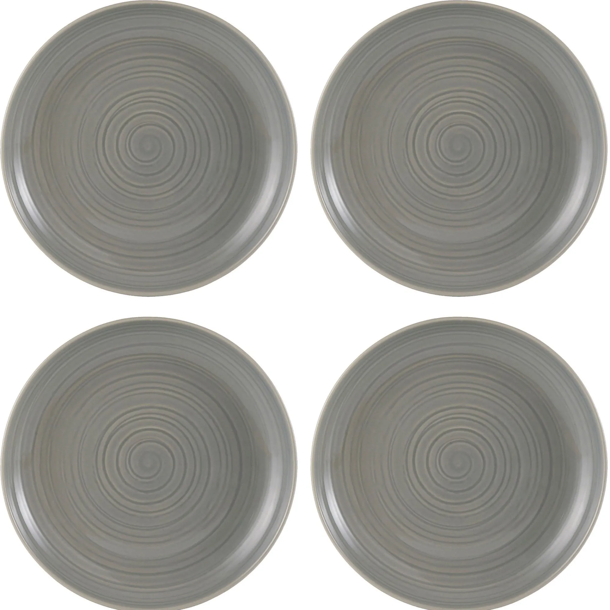 Plates>Mason Cash William Mason Set Of 4 Grey Dinner Plates
