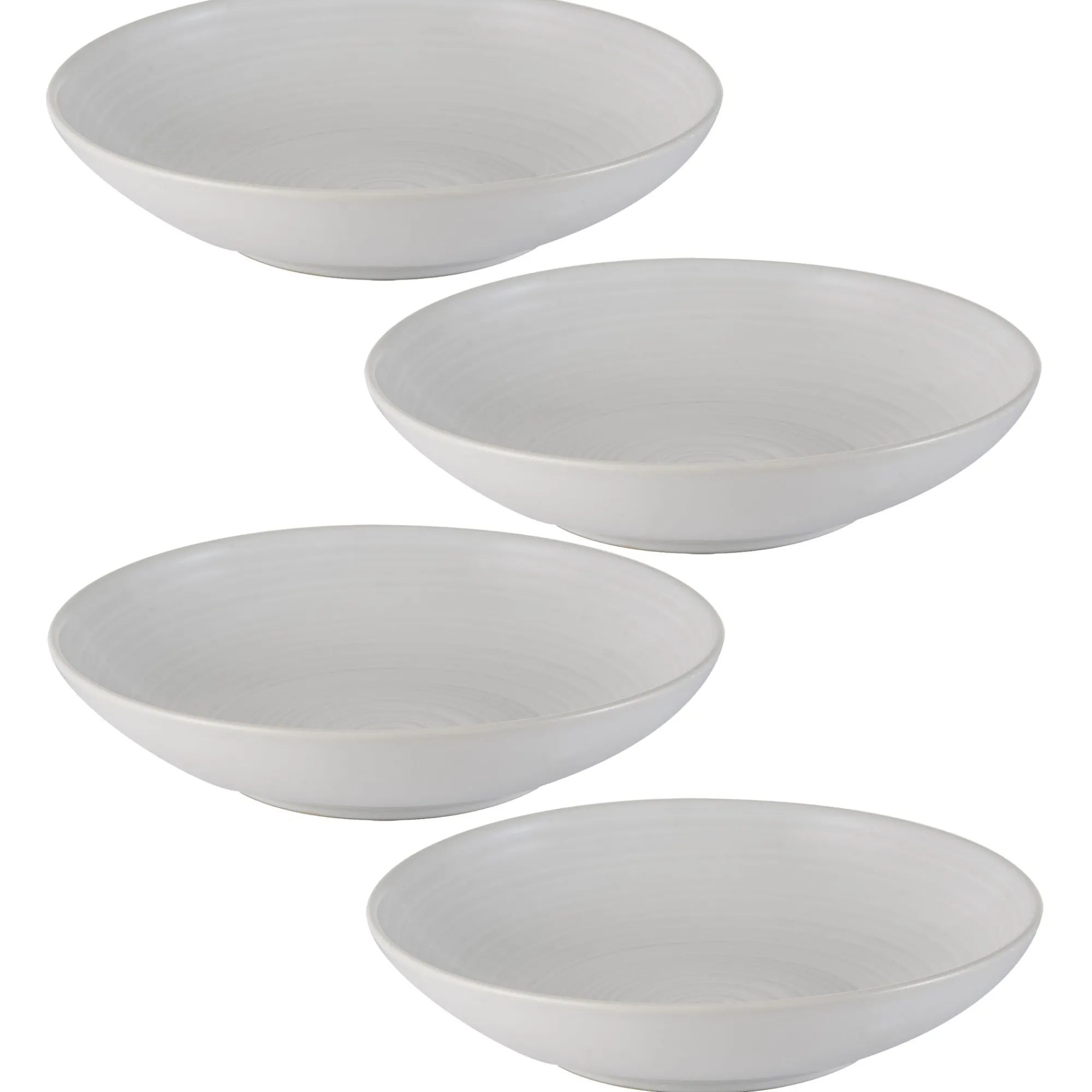 Bowls>Mason Cash William Mason Set Of 4 White Pasta Bowls